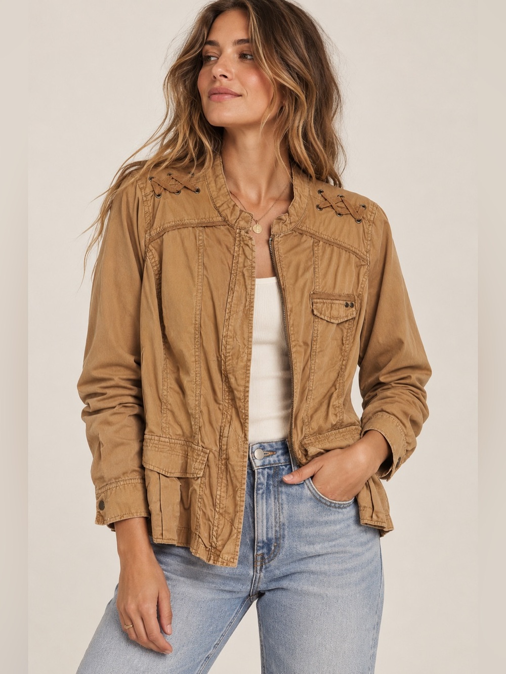 Maurice’s‎ Cotton Caramel Brown Jacket